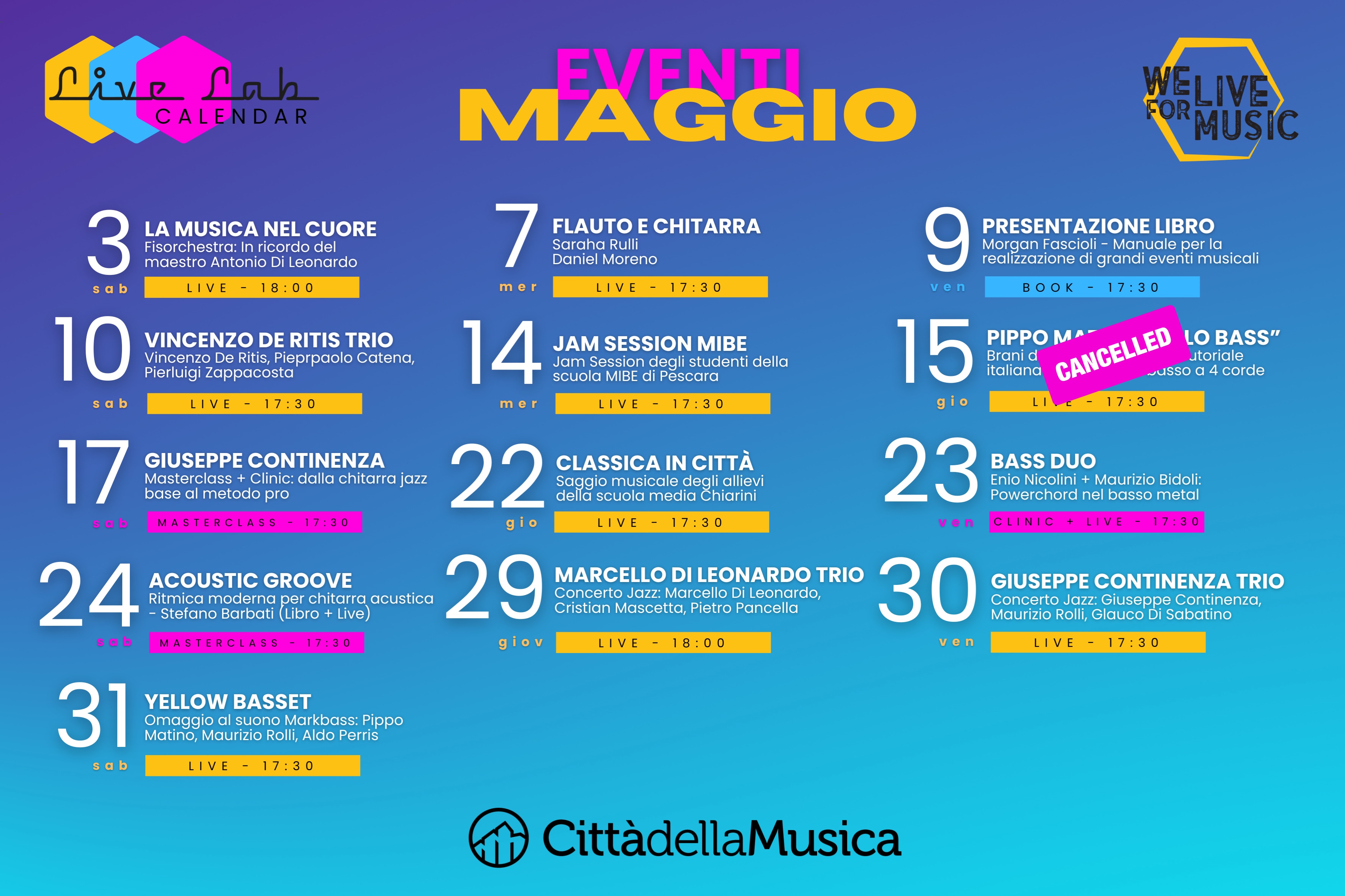 Calendario Maggio