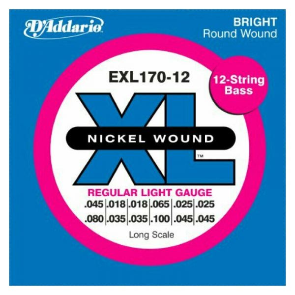 Daddario exl170-12 long scale 12-string 45-100