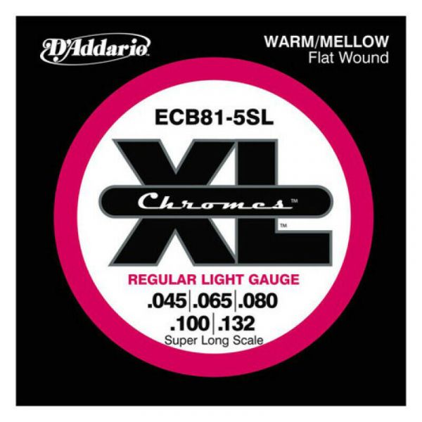 Daddario ecb81-5 chromes set long scale 45-132