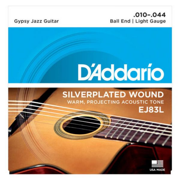 Daddario ej83l gypsy jazz, ball end, light, 10-44