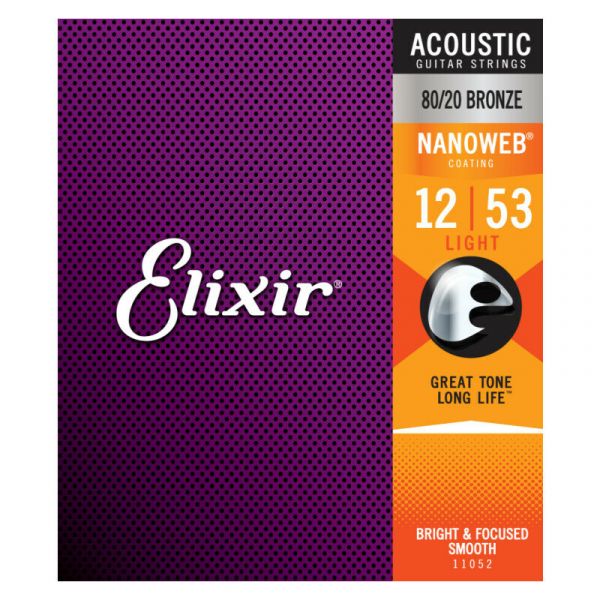 Elixir nanoweb 80/20 bronze 012-053 light 11052