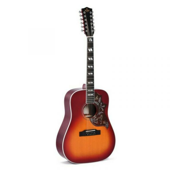 Sigma Guitars sg dreadnought 12e cherry sunburst w/bag