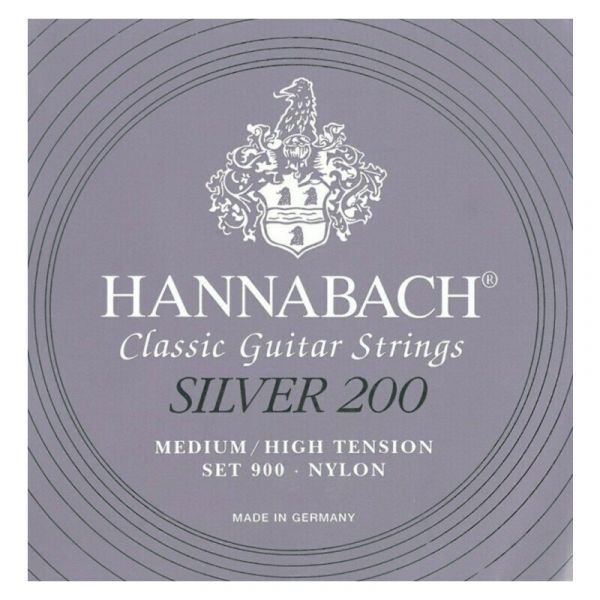 Hannabach corde per chitarra classica serie 900 medium/high tension silver 200