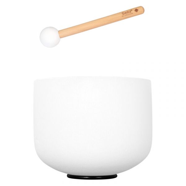 Sela crystal singing bowl 8 quarzo satinato g 440hz