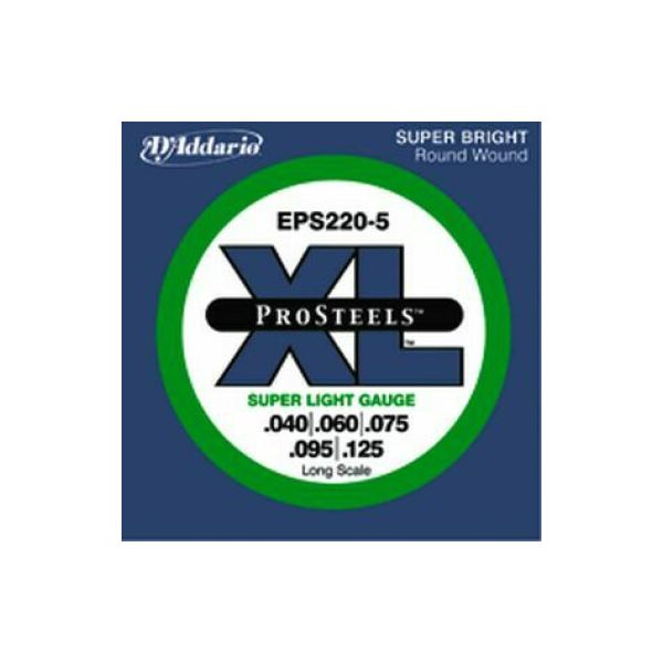 Daddario eps220-5 prosteels long scale 5-string 40-125