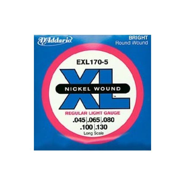 Daddario exl170-5 long scale 5-string 45-130 nickel wound