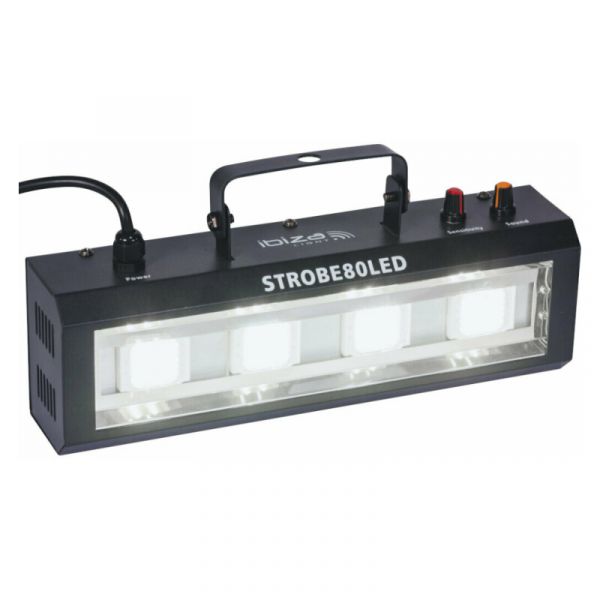 Ibiza strobe80led stroboscopio 2x80w led, contr. manuale