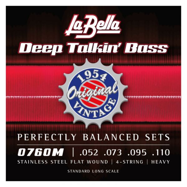 La Bella 0760m deep talkin' bass 4 corde lisce 052-110