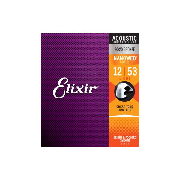 Elixir 11052 acoustic 80/20 bronze nanoweb