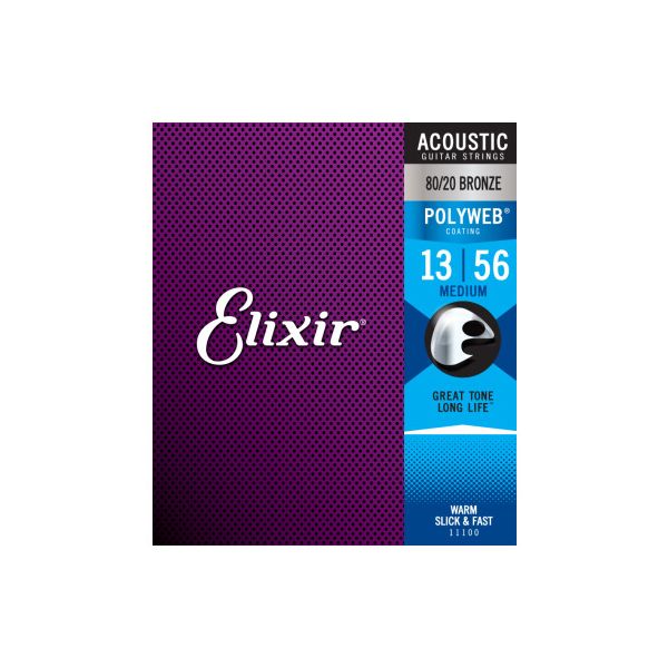 Elixir 11100 acoustic 80/20 bronze polyweb