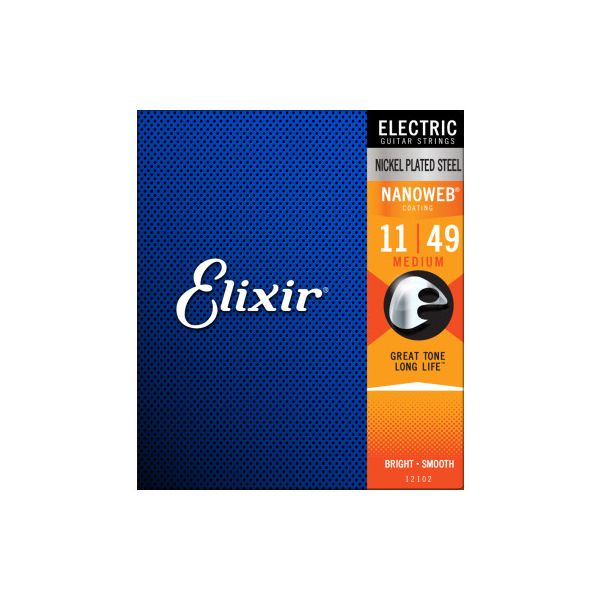 Elixir 12102 electric nickel plated steel nanoweb