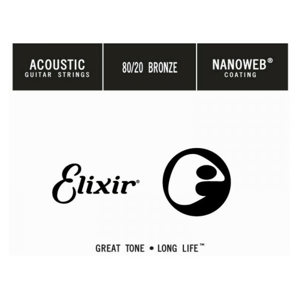 Elixir 15147 acoustic 80/20 bronze nanoweb single