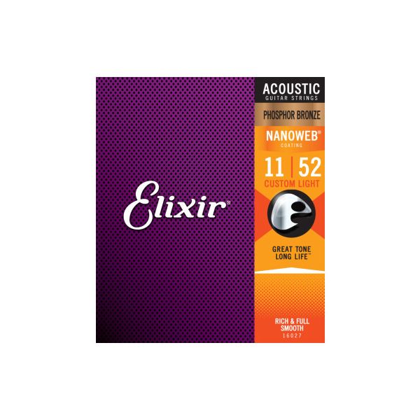 Elixir 16027 acoustic phosphor bronze nanoweb