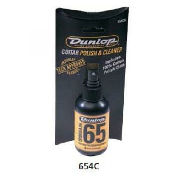 Dunlop 654c with cloth guitar polish e cleaner