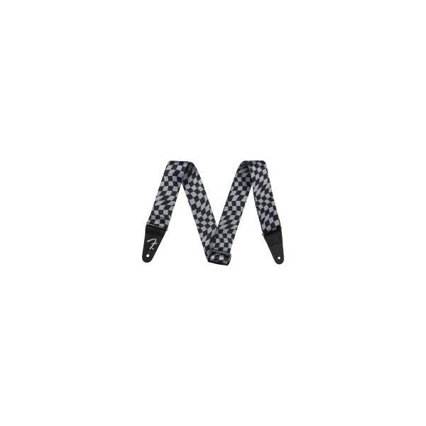 Fender wavy checkerboard polyester strap gray