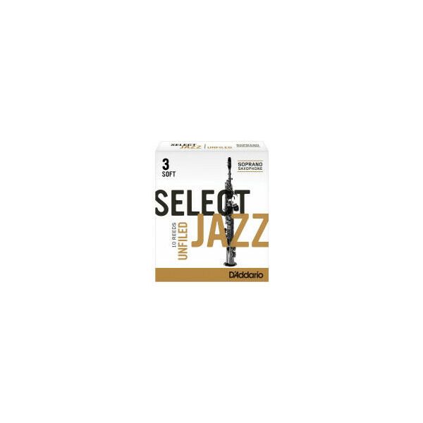 D'addario select jazz unfiled sax soprano 3 soft orrs10ssx3s