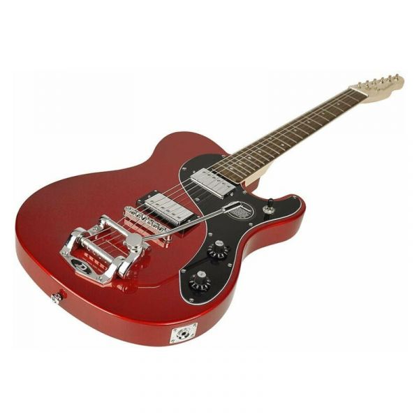 Richwood chitarra elettrica buckaroo deluxe tremola, roman red metallic