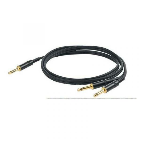 Proel chlp210lu3 ins.cable.6.3.st2x6.3.mn.bk.mt.3