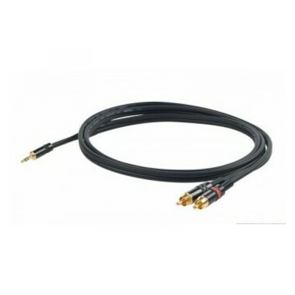 Proel chlp215lu15 ins.cable.3.5st2xrca.m.bk.mt.1.5