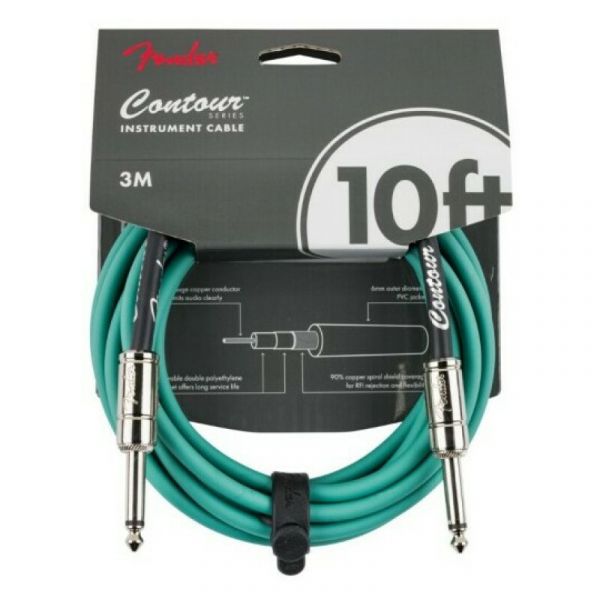 Fender contour instrument cable sherwood green 3m