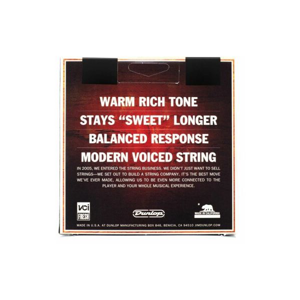 Dunlop dap1254 acoustic phosphor bronze, light set/6