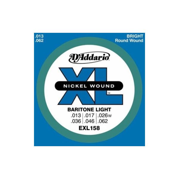 Daddario exl158 baritone guitar light 13-62