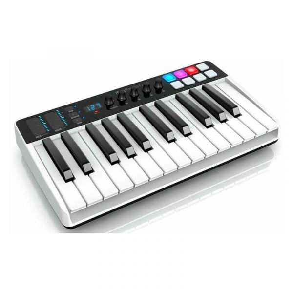 IK Multimedia irig keys i/o 25 - master keyboard a 25 tasti per sistemi pc, mac. ipad, iphone con interfaccia audio integrata