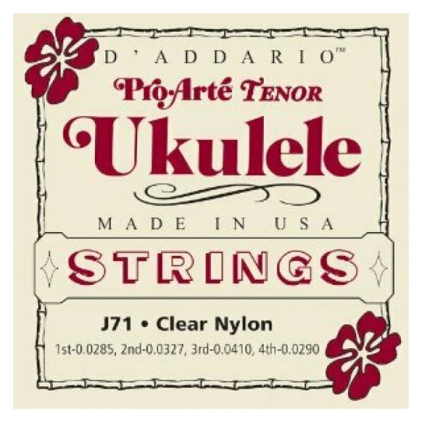 Daddario j65t set tenor ukulele pro-arte' nylon d'addario