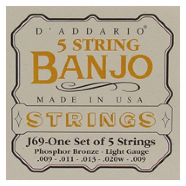 Daddario j69b set banjo 5 corde phosph.bronze