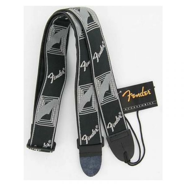 Fender monogrammed strap black/l. grey/d. grey