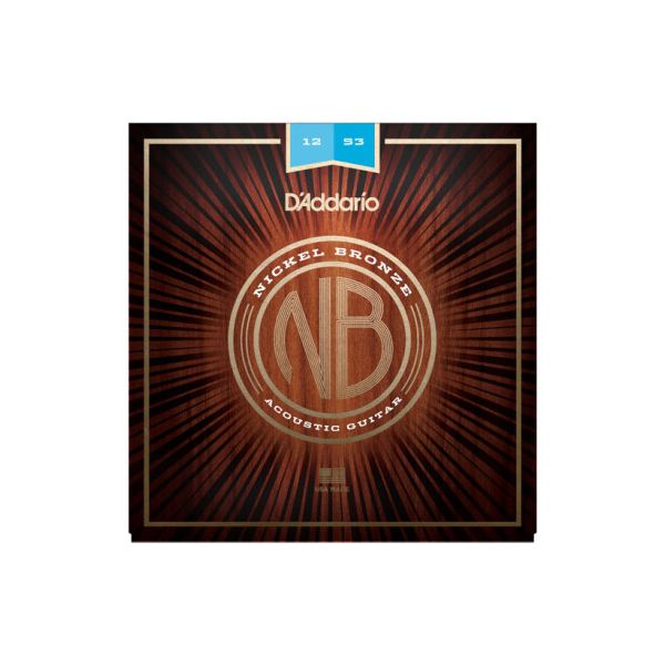 Daddario nb1253 nickel bronze acoustic 012-053