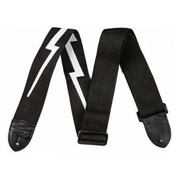 Fender nylon lightning bolt strap blk/wht