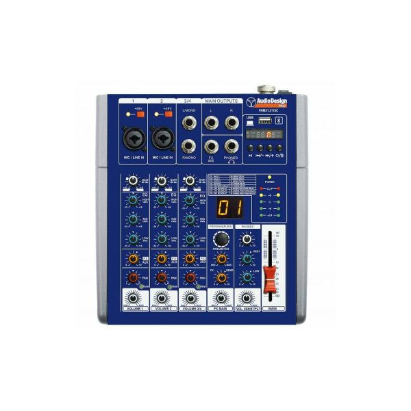 Audio Design Pro pamx1.211sc mixer professionale 2+1+1 canali - usb