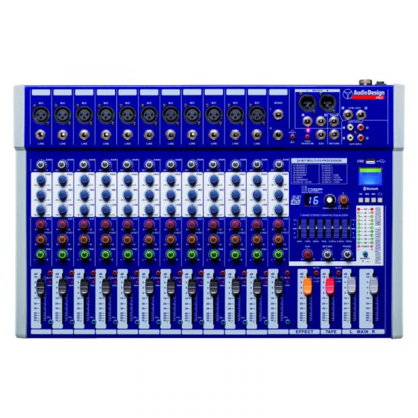 Audio Design Pro pamx2.1111 mixer 11+1+1 canali + usb e bt