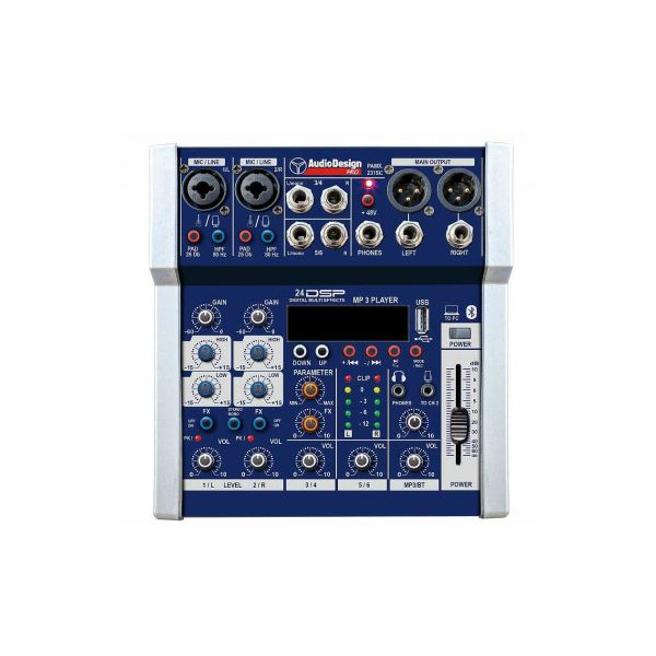 Audio Design Pro pamx.231sc mixer professionale 2+1+1 canali - usb/