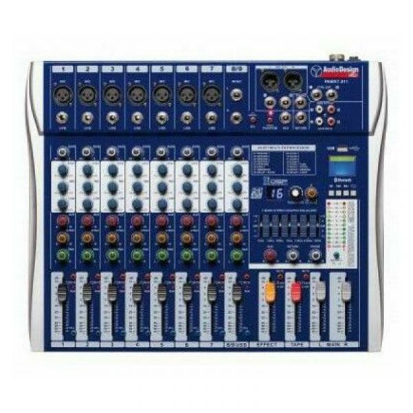Audio Design Pro pamx2.711 mixer professionale 7+1+1 canali - usb e