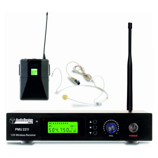 Audio Design Pro pmu 2211bp sistema wireless 100 ch, uhf con 1 body
