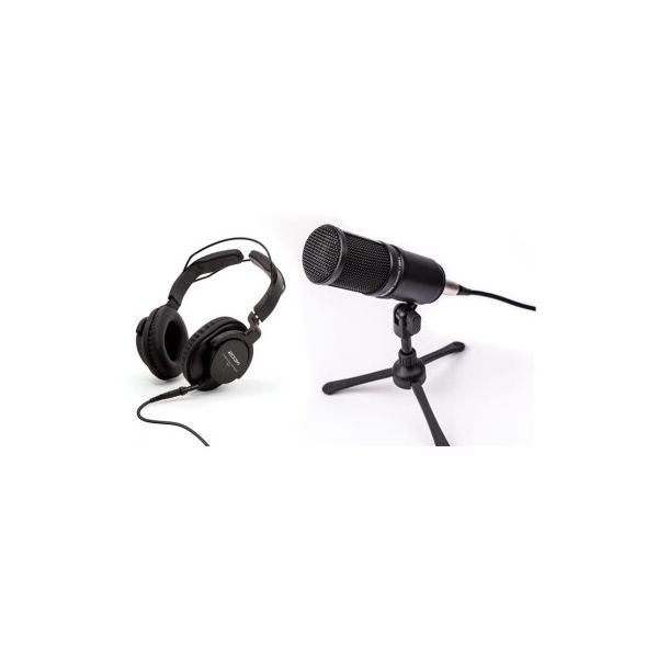 Zoom zdm-1pmp - kit podcast con microfono/cavo/cuffie/treppiede