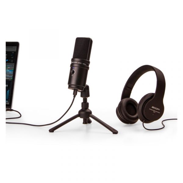 Zoom zum-2pmp - kit podcast usb con microfono usb/cavo/cuffie/treppiede
