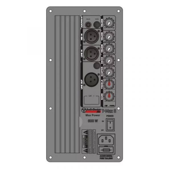 Audio Design Pro t-max 8 diffusore attivo biamplificato con echo 8