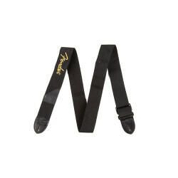 Fender black polyester logo straps