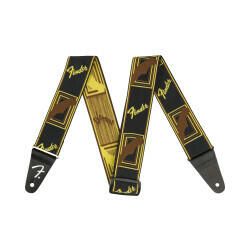 Fender weighless 2 mono strap black/yellow/brown