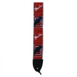 Fender monogrammed strap red/white/blue