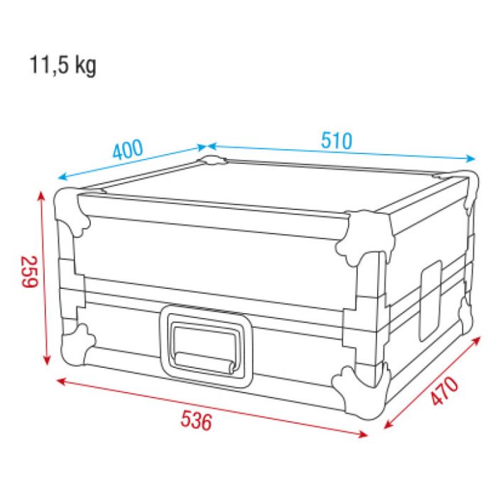 Showgear 19 mixer case 9u with shelf - foto 2