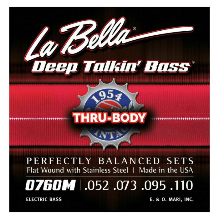 Labella muta di corde lisce per basso 4 corde thru-body, 052-110