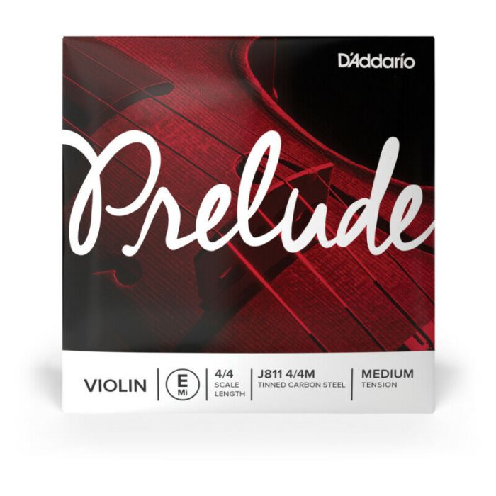 Daddario j811 4/4m corda singola mi d'addario prelude per violino, scala 4/4, tensione media