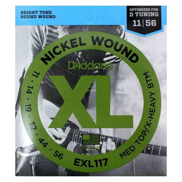 Daddario exl117 medium top/extra-heavey 11-56
