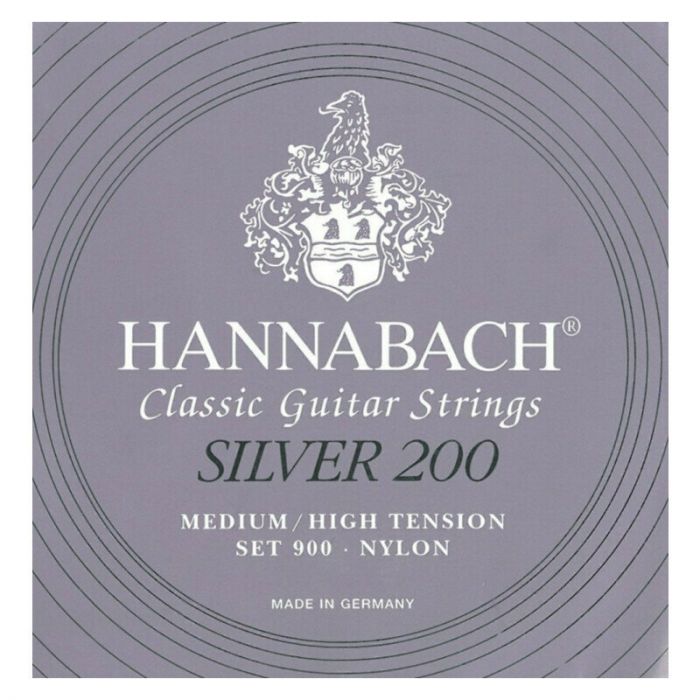 Hannabach corde per chitarra classica serie 900 medium/high tension silver 200