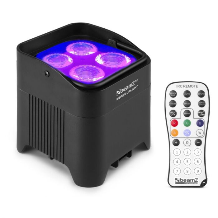 Beamz bbp54 uplight ip65 4x12w 6in1 libat