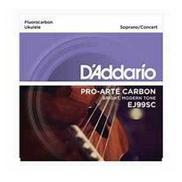 Daddario ej99sc pro-art carbon ukulele, soprano / concert